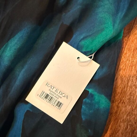Rat & Boa Rafinha Dress Size XXS Blue Black Maxi - Picture 8 of 8